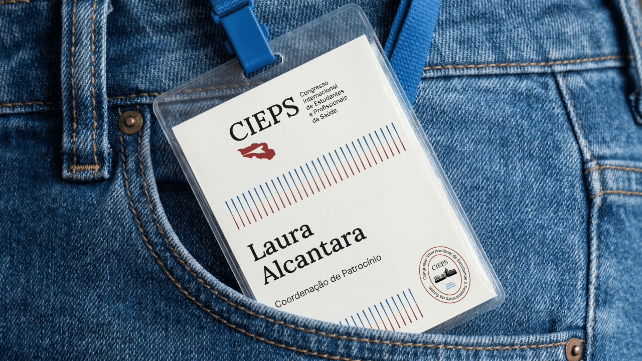 Crachá do CIEPS aplicado à nova identidade visual