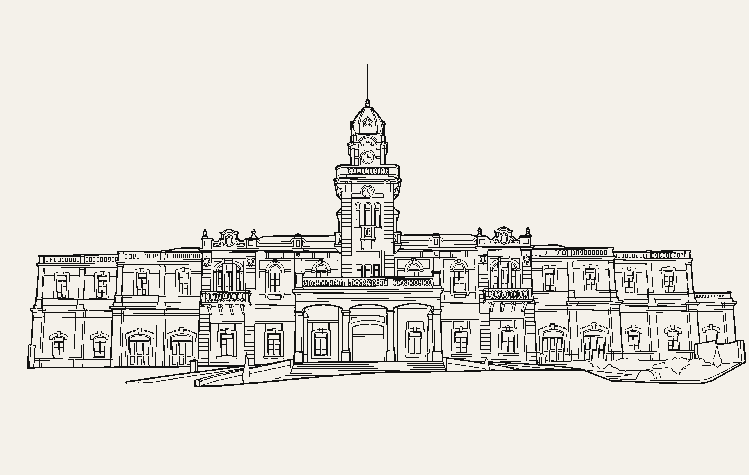 Ilustracao arquitetonica da Prefeitura de Araguari